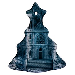 Church Stone Rock Building Christmas Tree Ornament (two Sides) by Celenk