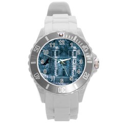 Church Stone Rock Building Round Plastic Sport Watch (l) by Celenk