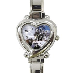 Winter Bach Wintry Snow Water Heart Italian Charm Watch by Celenk