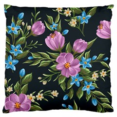 Beautiful Floral Pattern Large Cushion Case (two Sides)