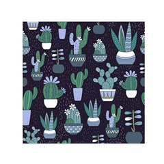 Cactus Pattern Small Satin Scarf (square)