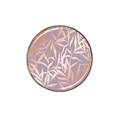 Rose Gold, Asian,leaf,pattern,bamboo Trees, Beauty, Pink,metallic,feminine,elegant,chic,modern,wedding Hat Clip Ball Marker (4 Pack)