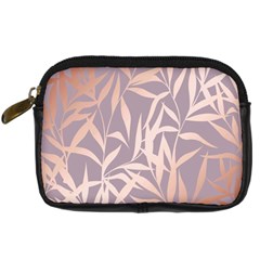 Rose Gold, Asian,leaf,pattern,bamboo Trees, Beauty, Pink,metallic,feminine,elegant,chic,modern,wedding Digital Camera Cases