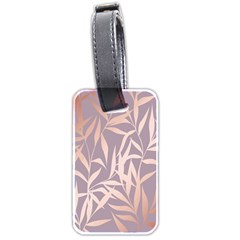 Rose Gold, Asian,leaf,pattern,bamboo Trees, Beauty, Pink,metallic,feminine,elegant,chic,modern,wedding Luggage Tags (two Sides)