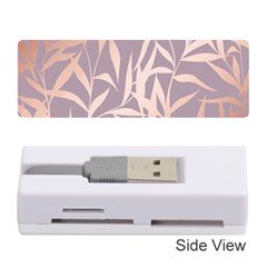 Rose Gold, Asian,leaf,pattern,bamboo Trees, Beauty, Pink,metallic,feminine,elegant,chic,modern,wedding Memory Card Reader (stick) 