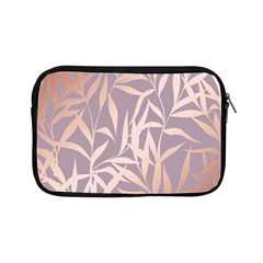 Rose Gold, Asian,leaf,pattern,bamboo Trees, Beauty, Pink,metallic,feminine,elegant,chic,modern,wedding Apple Ipad Mini Zipper Cases