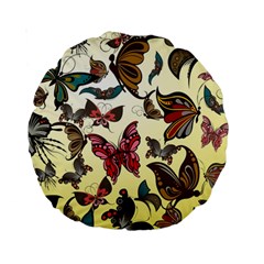 Colorful Butterflies Standard 15  Premium Round Cushions