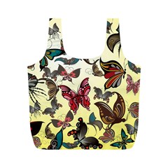 Colorful Butterflies Full Print Recycle Bags (m) 
