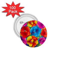 Neon Colored Floral Pattern 1 75  Buttons (100 Pack)  by allthingseveryone