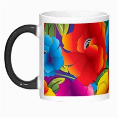 Neon Colored Floral Pattern Morph Mugs by allthingseveryone