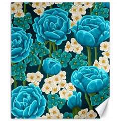 Light Blue Roses And Daisys Canvas 20  X 24   by allthingseveryone