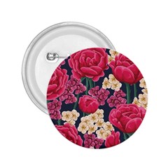 Pink Roses And Daisies 2 25  Buttons by allthingseveryone