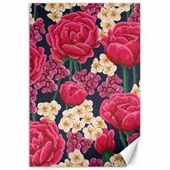 Pink Roses And Daisies Canvas 20  X 30  
