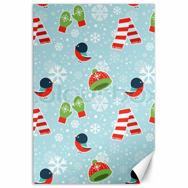 Winter Fun Pattern Canvas 20  x 30  