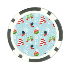 Winter Fun Pattern Poker Chip Card Guard by allthingseveryone