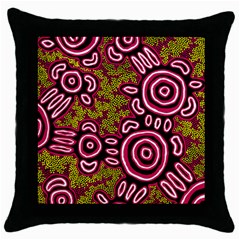 Aboriginal Art - You Belong Throw Pillow Case (black)