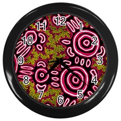 Aboriginal Art - You Belong Wall Clocks (black)