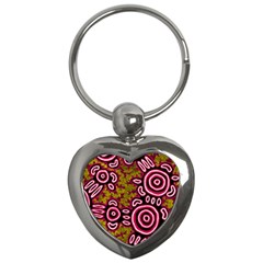 Aboriginal Art - You Belong Key Chains (heart) 