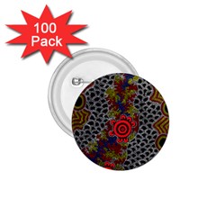 Aboriginal Art - Campsite 1 75  Buttons (100 Pack) 