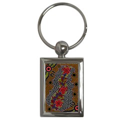 Aboriginal Art - Campsite Key Chains (rectangle) 