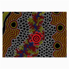 Aboriginal Art - Campsite Large Glasses Cloth