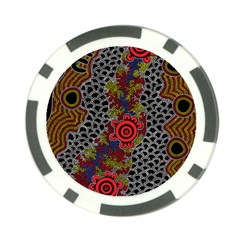 Aboriginal Art - Campsite Poker Chip Card Guard