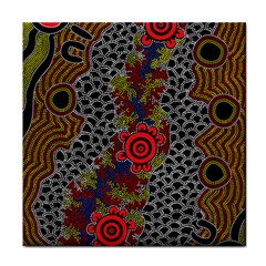 Aboriginal Art - Campsite Face Towel