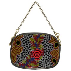 Aboriginal Art - Campsite Chain Purses (two Sides) 