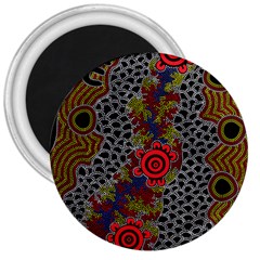 Aboriginal Art - Waterholes 3  Magnets by hogartharts