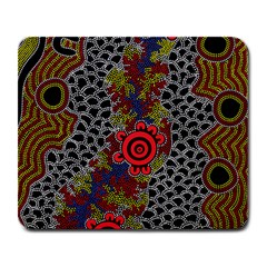 Aboriginal Art - Waterholes Large Mousepads