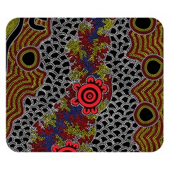 Aboriginal Art - Campsite Double Sided Flano Blanket (small)  by hogartharts