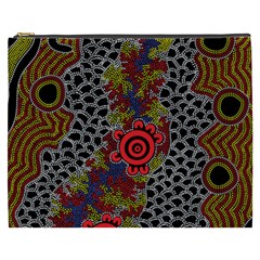 Aboriginal Art - Waterholes Cosmetic Bag (xxxl)  by hogartharts