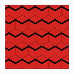 Red Box Pattern Medium Glasses Cloth (2-side) by berwies