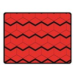 red box pattern Double Sided Fleece Blanket (Small)  45 x34  Blanket Front