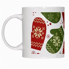 Winter Snow Mittens White Mugs by allthingseveryone