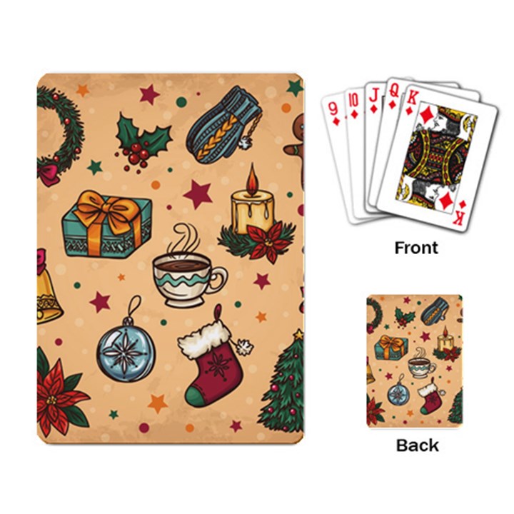 Cute Vintage Christmas Pattern Playing Card