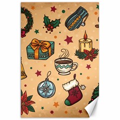 Cute Vintage Christmas Pattern Canvas 20  X 30   by allthingseveryone