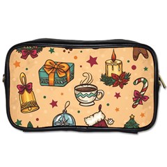 Cute Vintage Christmas Pattern Toiletries Bags 2-side by allthingseveryone