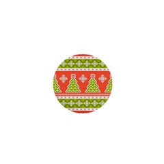 Christmas Tree Ugly Sweater Pattern 1  Mini Buttons by allthingseveryone