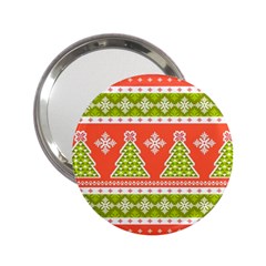 Christmas Tree Ugly Sweater Pattern 2 25  Handbag Mirrors by allthingseveryone