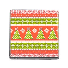 Christmas Tree Ugly Sweater Pattern Memory Card Reader (square) by allthingseveryone