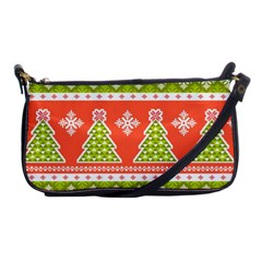 Christmas Tree Ugly Sweater Pattern Shoulder Clutch Bags by allthingseveryone