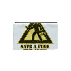 Save A Fuse Blow An Electrician Cosmetic Bag (small)  by FunnyShirtsAndStuff