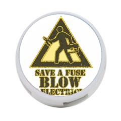 Save A Fuse Blow An Electrician 4-port Usb Hub (two Sides)  by FunnyShirtsAndStuff