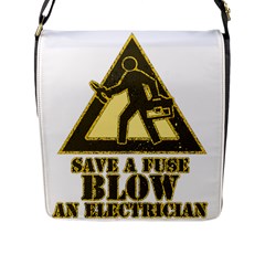 Save A Fuse Blow An Electrician Flap Messenger Bag (l) 