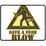 Save a fuse blow an electrician Double Sided Fleece Blanket (Medium)  58.8 x47.4  Blanket Front