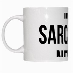 Me Sarcastic Never White Mugs by FunnyShirtsAndStuff