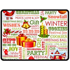 The Joys Of Christmas Double Sided Fleece Blanket (large)  by allthingseveryone