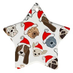 Christmas Puppies Ornament (star) by allthingseveryone