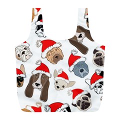 Christmas Puppies Full Print Recycle Bags (l)  by allthingseveryone